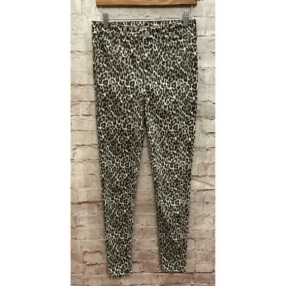 American Eagle Womens Jeans Hi-Rise Jegging Next Level Stretch Leopard Size 6 - Picture 1 of 4